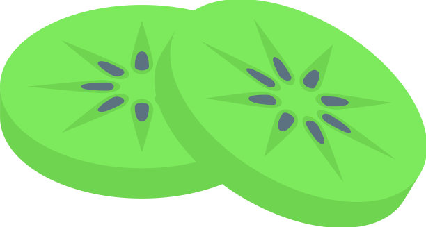 干猕猴桃图标等距食物水果图片下载