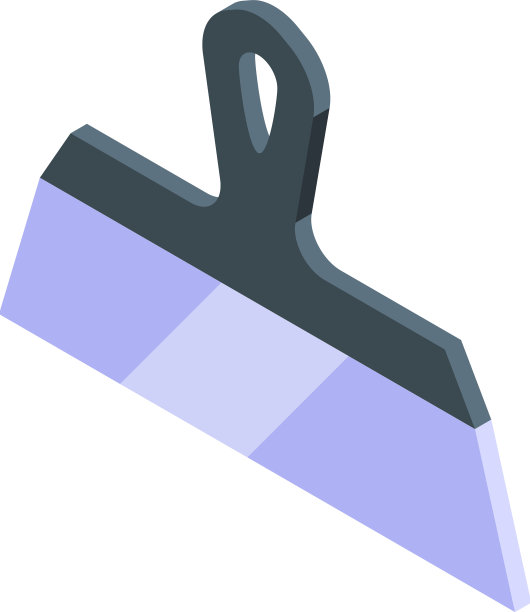 油灰刀图标等距房屋修理图片下载