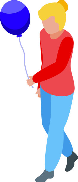 女子气球出售图标等距公园图片下载