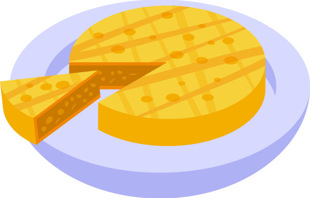 西班牙蛋糕图标等距烹饪食物图片下载