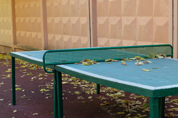 公园里的户外乒乓球台图片下载