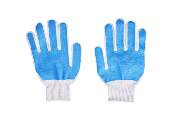 白色隔离背景上的工作手套图片下载