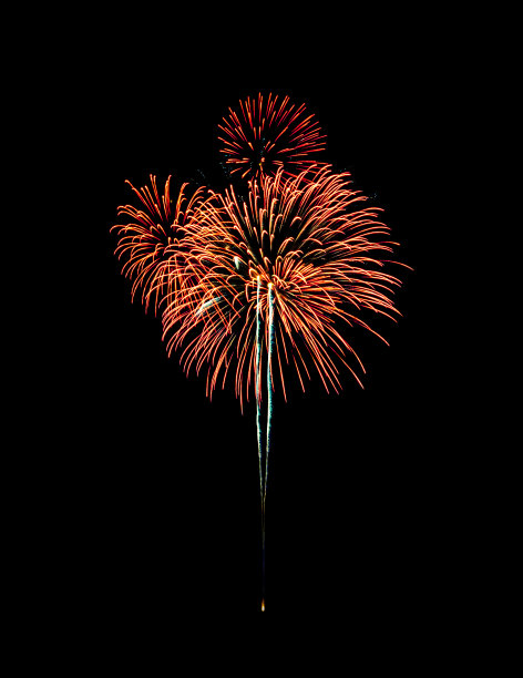 美丽的灯光为庆祝节日五颜六色的烟花在夜空中展示图片下载