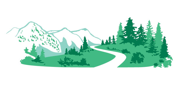 自然道路插图图片下载