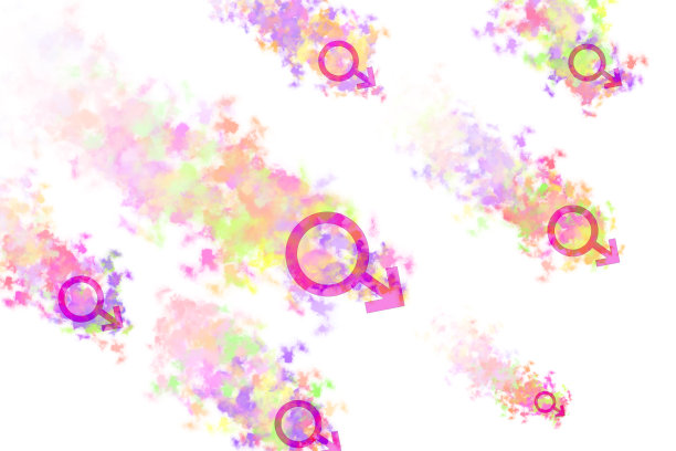 男性符号与抽象的纹理云图片下载