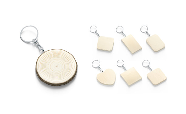 空白木标签链模型，不同的形状图片下载