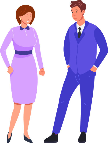 穿着正装的男女同事图片下载