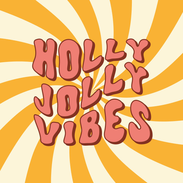 Holly Jolly Vibes圣诞背景。图片下载
