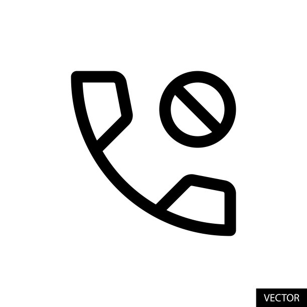 在白色背景上隔离的直线样式设计中的块调用矢量图标。可编辑的中风。图片下载