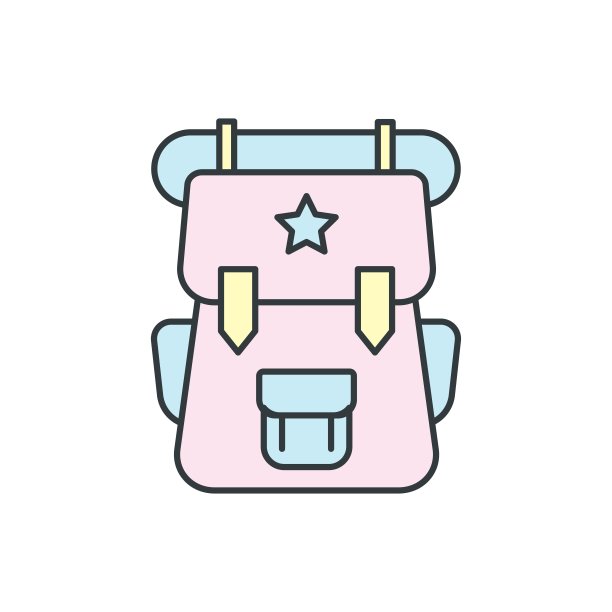 徒步营地图标矢量设计模板图片下载