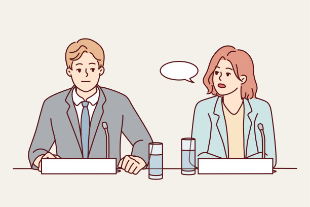 商务人士在会议上发言图片下载