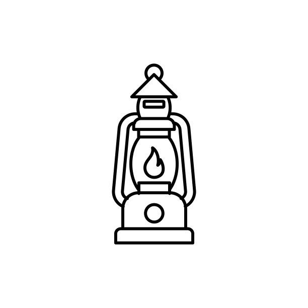 徒步营地图标矢量设计模板图片下载