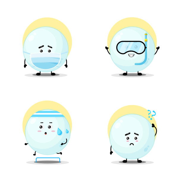 可爱的泡泡字符集集合图片下载