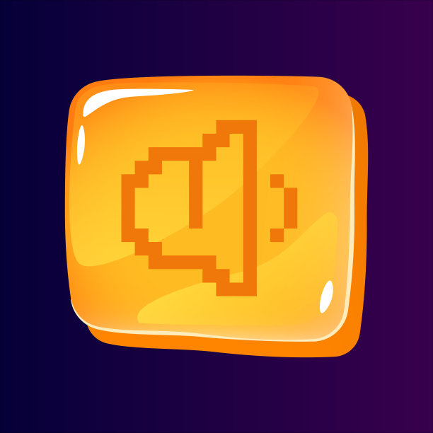 低声音光滑的ui按钮与像素图标图片下载