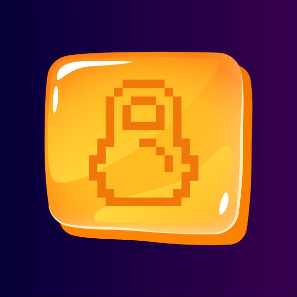 壶铃光滑的ui按钮与像素图标图片下载