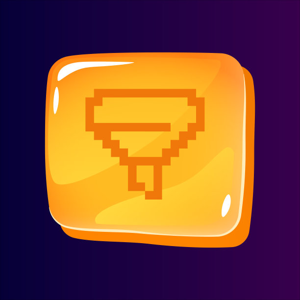 漏斗光滑的ui按钮与像素图标图片下载