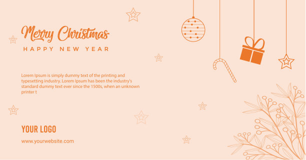 圣诞快乐横幅设计|圣诞横幅矢量艺术图片下载