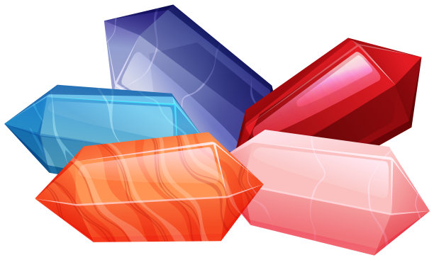 成堆的宝石和水晶图片下载