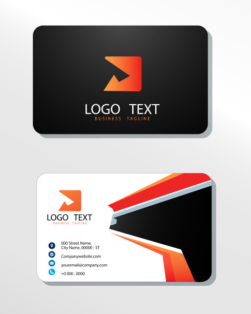 矢量现代创意和干净的名片模板图片下载