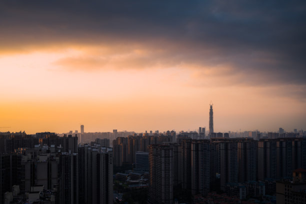 成都黄昏图片下载