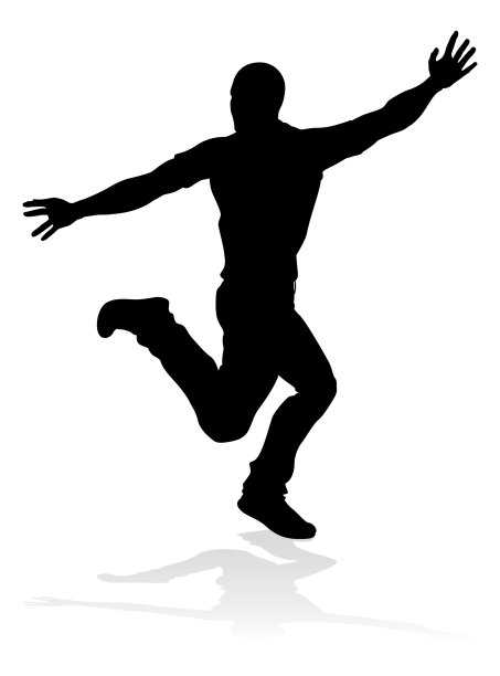 街舞舞者剪影图片下载