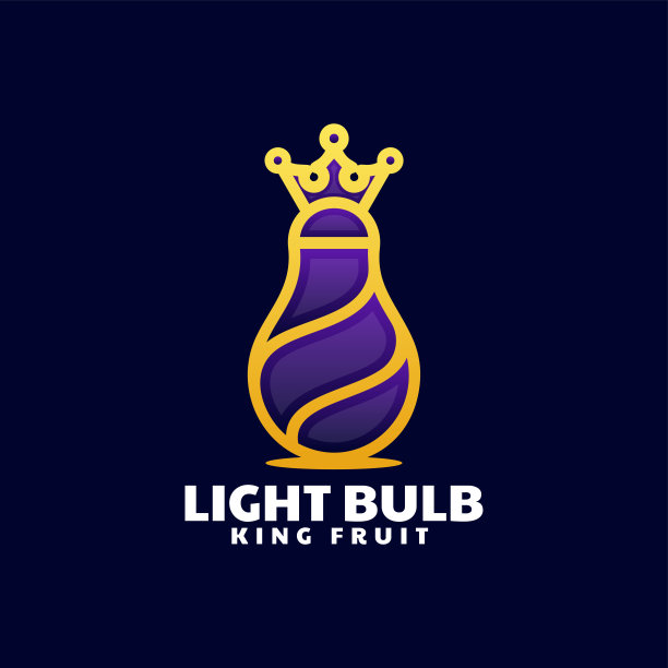 矢量插图灯泡渐变线艺术风格图片下载