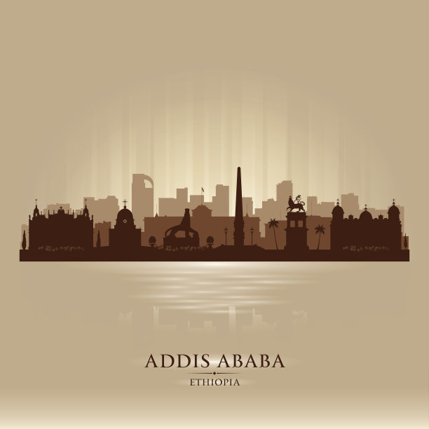 埃塞俄比亚亚的斯亚贝巴城市的轮廓图片下载