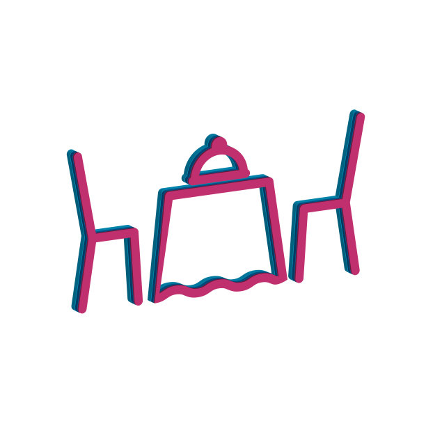 插图矢量图形的餐厅图标模板图片下载