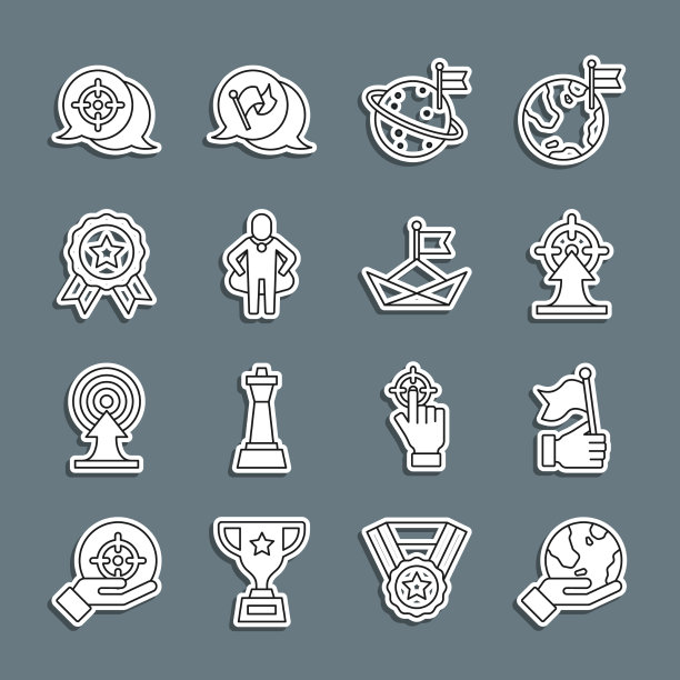 设线手握地球旗目标图片下载