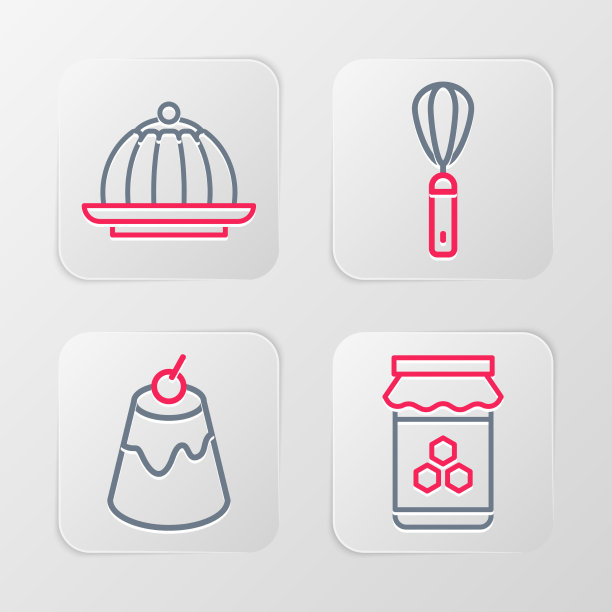 套线罐蜂蜜布丁奶沙司厨房图片下载