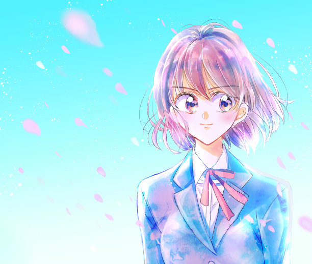 一个乐观的女学生的插图图片下载