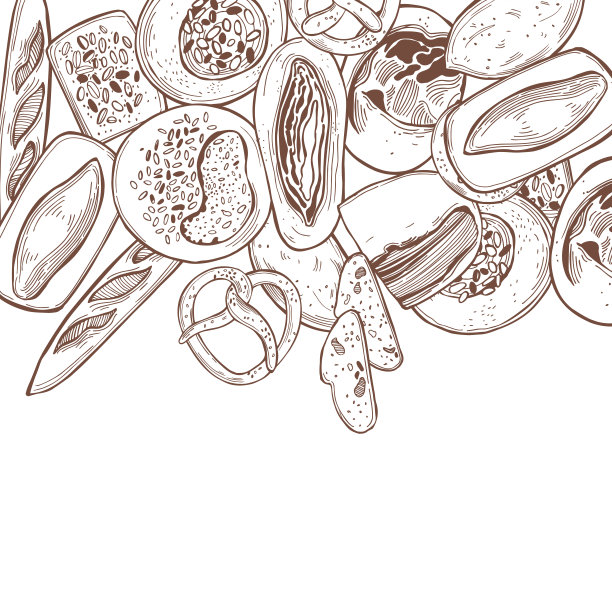 面包矢量背景图片下载