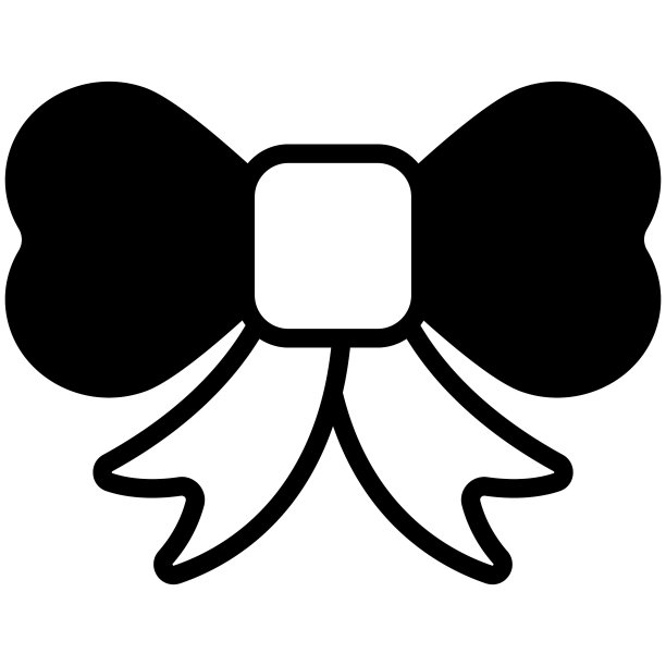 蝴蝶结，领带平线图标图片下载