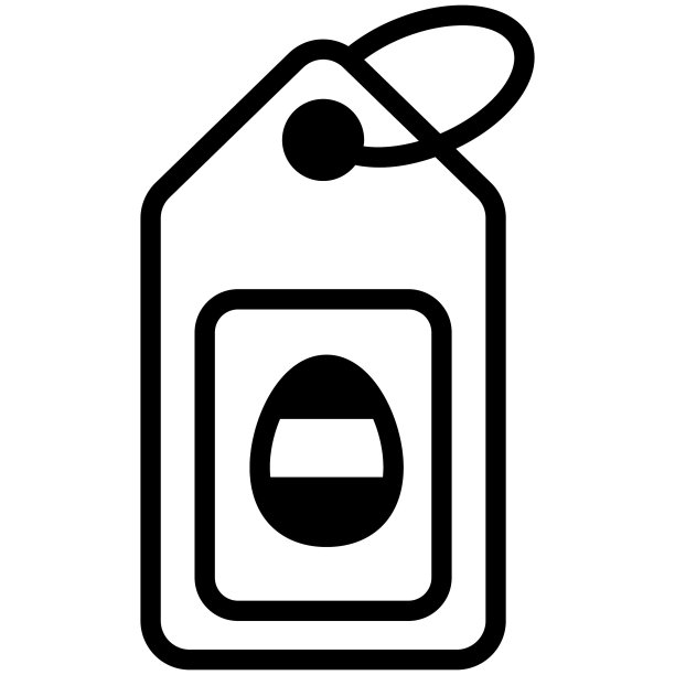 复活节标签平线图标图片下载