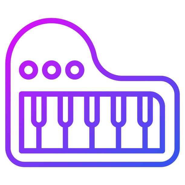 钢琴、乐器细线图标图片下载