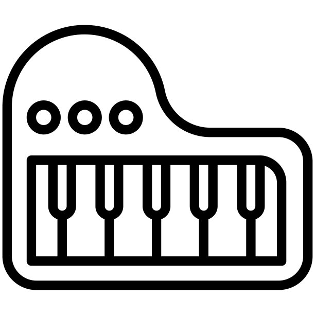 钢琴、乐器细线图标图片下载