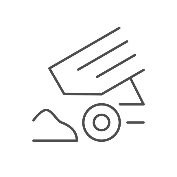 自卸车卸货线图标图片下载