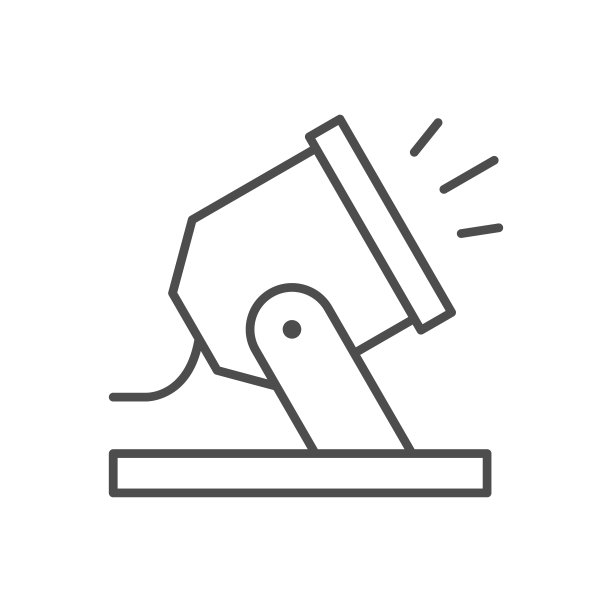 聚光灯或投影仪线图标图片下载