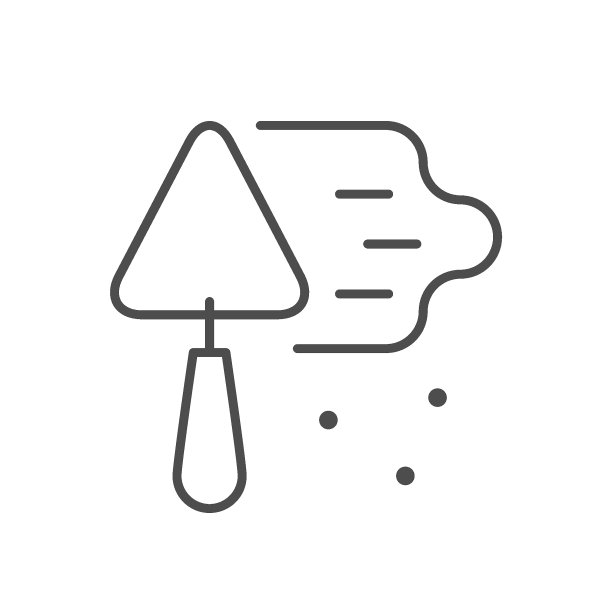 抹灰工艺线轮廓图标图片下载