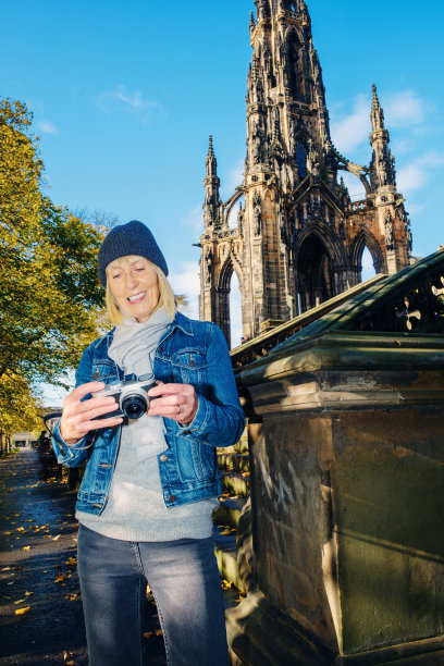 苏格兰爱丁堡的斯科特纪念碑图片下载