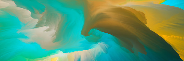 神奇的世界。超现实主义的景观。抽象的奇幻背景。三维演示图片下载