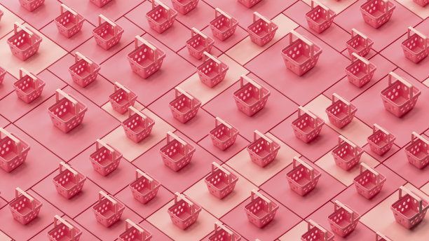 购物篮等距背景图片下载