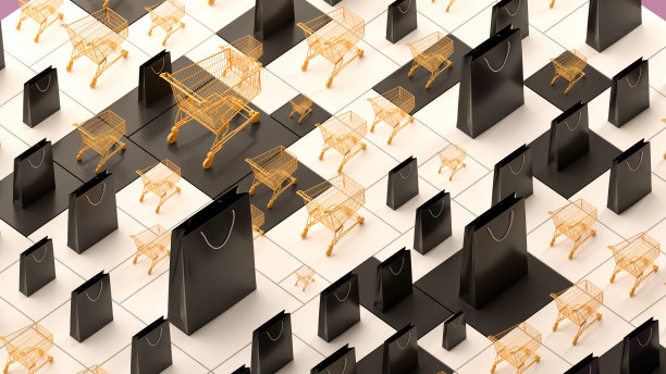 黑色星期五的背景购物车和购物袋图片下载