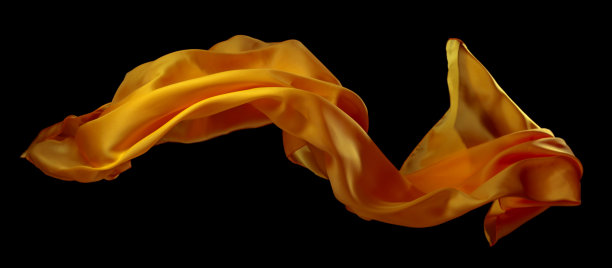 颤动的黄色的面料。图片下载