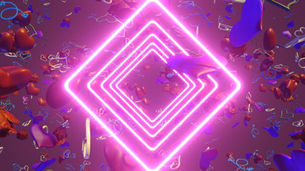 色彩柔和的情人节礼物图片下载