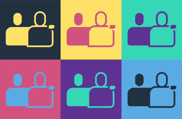 波普艺术最好的朋友或永远的偶像孤立图片下载