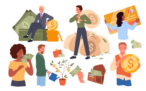 一群对金钱满意的人图片下载