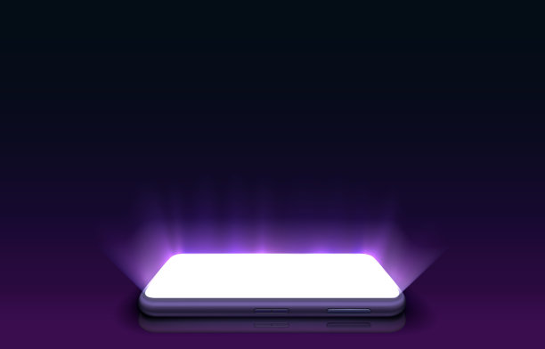 智能手机移动屏，科技移动显示光。向量图片下载