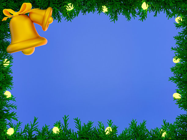 3d最小圣诞模板。带有复制空间的圣诞模型。用圣诞树的叶子做圣诞模板。3 d渲染。图片下载