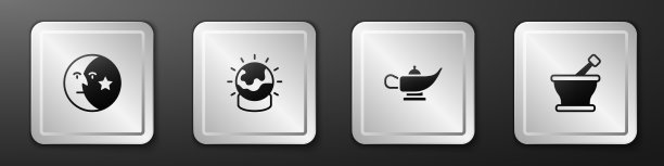 设置月亮和星星的魔球灯或阿拉丁图片下载